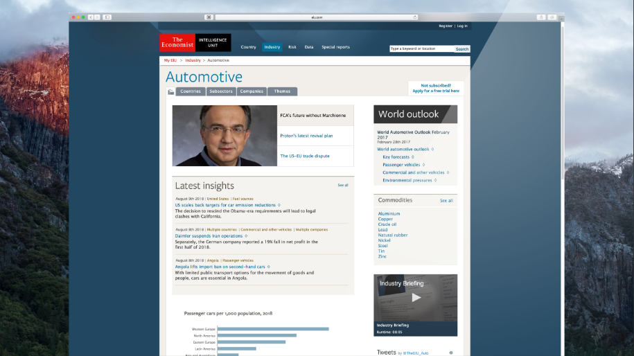 Case study for the Economist Intelligence Unit