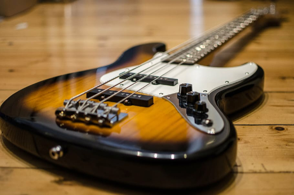 Photo of a Fender Jazz bass guitar